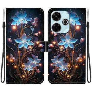 For Redmi 13 4G / Poco M6 Crystal Texture Colored Drawing Leather Phone Case(Little Lantern Flower)