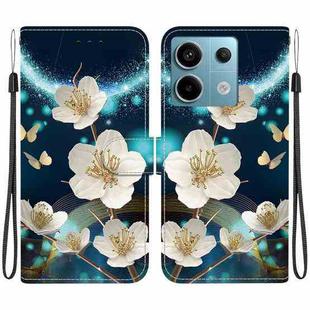 For Redmi Note 13 Pro 5G Crystal Texture Colored Drawing Leather Phone Case(Magnolia)