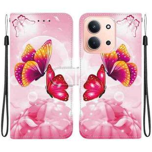For Redmi 15C 4G 173.1mm / 15C 5G 173.1mm Crystal Texture Colored Drawing Leather Phone Case(Pink Butterflies)