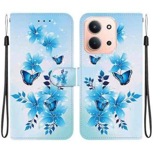 For Redmi 15C 4G 173.1mm / 15C 5G 173.1mm Crystal Texture Colored Drawing Leather Phone Case(Blue Butterflies)