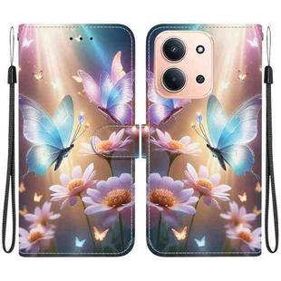 For Redmi 15C 4G 173.1mm / 15C 5G 173.1mm Crystal Texture Colored Drawing Leather Phone Case(Butterfly Love Flower)