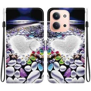 For Redmi 15C 4G 173.1mm / 15C 5G 173.1mm Crystal Texture Colored Drawing Leather Phone Case(Heart Shaped)
