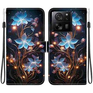 For Xiaomi 13T / 13T Pro Crystal Texture Colored Drawing Leather Phone Case(Little Lantern Flower)