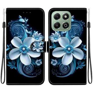 For Honor X6b Crystal Texture Colored Drawing Leather Phone Case(Black Orchid)