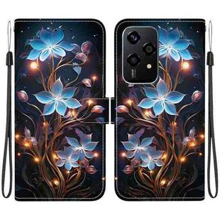 For Honor 200 Lite Global Crystal Texture Colored Drawing Leather Phone Case(Little Lantern Flower)