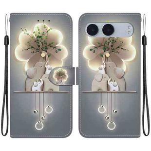 For OnePlus Nord 4 Crystal Texture Colored Drawing Leather Phone Case(Elephants)