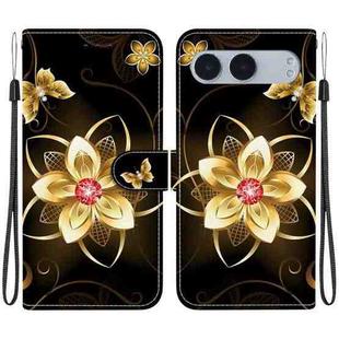 For OnePlus Nord 4 Crystal Texture Colored Drawing Leather Phone Case(Gold Flower)