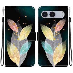 For OnePlus Nord 4 Crystal Texture Colored Drawing Leather Phone Case(Colored Leaves)