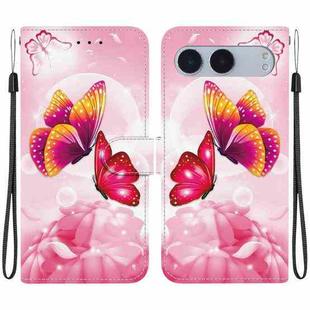 For OnePlus Nord 4 Crystal Texture Colored Drawing Leather Phone Case(Pink Butterflies)