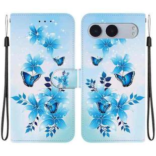 For OnePlus Nord 4 Crystal Texture Colored Drawing Leather Phone Case(Blue Butterflies)