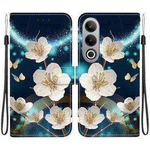 For OnePlus Nord CE4 5G Crystal Texture Colored Drawing Leather Phone Case(Magnolia)