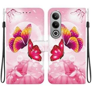 For OnePlus Nord CE4 5G Crystal Texture Colored Drawing Leather Phone Case(Pink Butterflies)