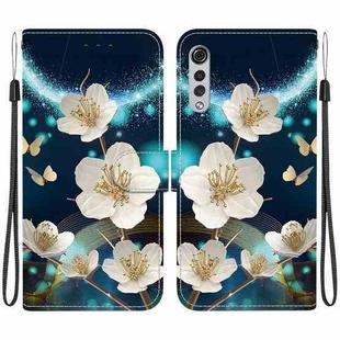 For LG Velvet  5G/ G9 4G Crystal Texture Colored Drawing Leather Phone Case(Magnolia)