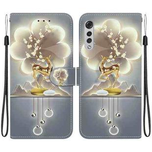 For LG Velvet  5G/ G9 4G Crystal Texture Colored Drawing Leather Phone Case(Sika Deer)