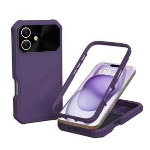 For iPhone 16 Plus PC Hybrid TPU MagSafe Phone Case(Dark Purple)