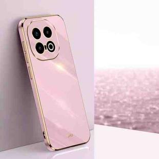 For vivo iQOO 13 XINLI Straight 6D Plating Gold Edge TPU Phone Case(Cherry Purple)