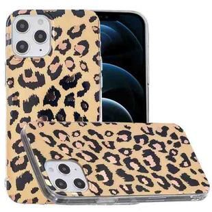 For iPhone 12 Pro Max Plating Marble Pattern Soft TPU Protective Case(Leopard)