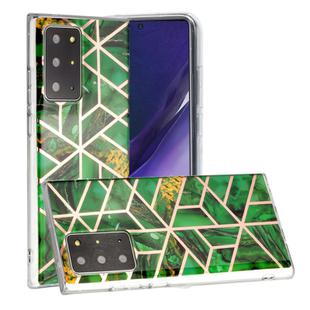 For Samsung Galaxy Note20 Ultra Plating Marble Pattern Soft TPU Protective Case(Green)