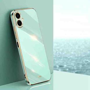 For Samsung Galaxy A07 5G XINLI Straight Edge 6D Electroplate TPU Phone Case(Mint Green)
