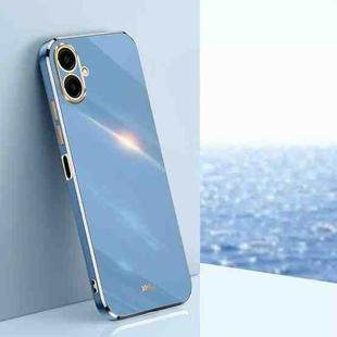 For Samsung Galaxy A07 5G XINLI Straight Edge 6D Electroplate TPU Phone Case(Celestial Blue)