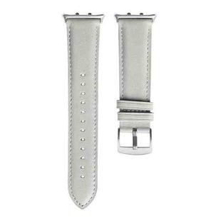 For Honor Watch 5 Pointed Tail Genuine Leather Watch Band(White)