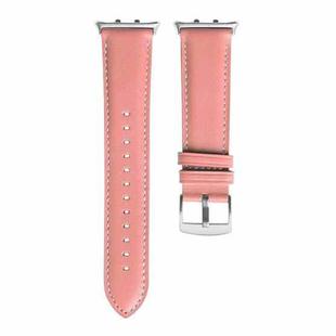 For Honor Watch 5 Pointed Tail Genuine Leather Watch Band(Pink)