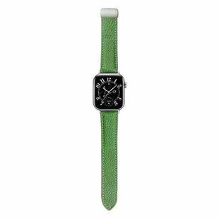 For Honor Watch 5 Litchi Texture Magnetic Folding Buckle Leather Watch Band(Green)