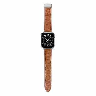 For Honor Watch 5 Litchi Texture Magnetic Folding Buckle Leather Watch Band(Brown)