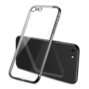 For iPhone SE 2022 / SE 2020 Magic Cube Plating TPU Protective Case(Black)