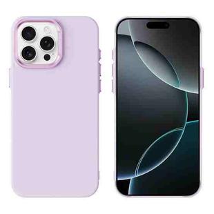 For iPhone 16 Pro Max PC Flocking MagSafe Magnetic Phone Case(Pink Purple)