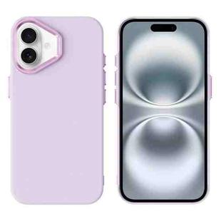 For iPhone 16 PC Flocking MagSafe Magnetic Phone Case(Pink Purple)