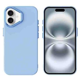 For iPhone 16 PC Flocking MagSafe Magnetic Phone Case(Blue)