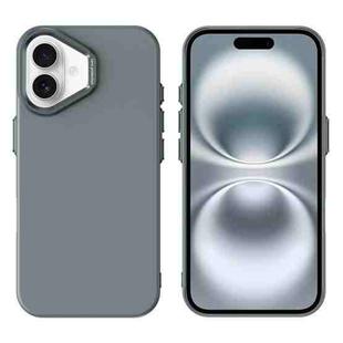 For iPhone 16 PC Flocking MagSafe Magnetic Phone Case(Dark Grey)