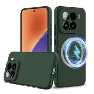 For Xiaomi 15 Shockproof Silicone Magsafe Phone Case(Dark Green)