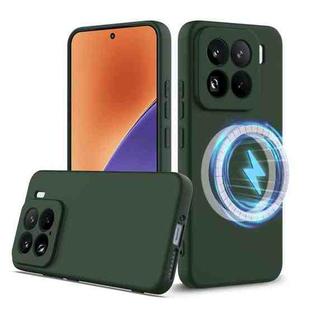 For Xiaomi 15 Pro Shockproof Silicone Magsafe Phone Case(Dark Green)