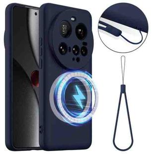 For Xiaomi 15 Ultra Shockproof Silicone Magsafe Phone Case(Navy Blue)