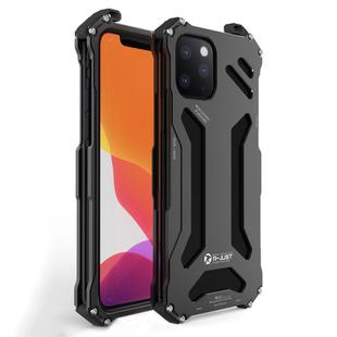 For iPhone 12 / 12 Pro R-JUST Shockproof Armor Metal Protective Case(Black)