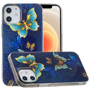 For iPhone 12 mini Luminous TPU Soft Protective Case(Double Butterflies)