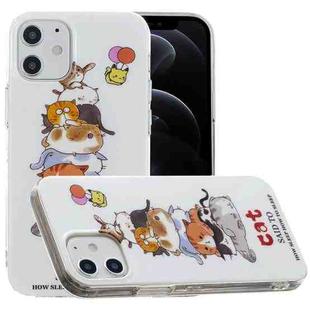 For iPhone 12 / 12 Pro Luminous TPU Soft Protective Case(Cats)