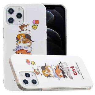 For iPhone 12 / 12 Pro Luminous TPU Soft Protective Case(Cats)