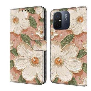 For Redmi 12C / 11A Fresh Painted Leather Phone Case(Sunflower)