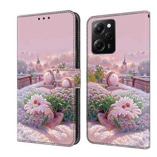 For Redmi Note 12 Pro 5G Global Fresh Painted Leather Phone Case(Garden)