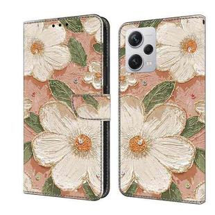 For Redmi Note 12 Pro+ Global Fresh Painted Leather Phone Case(Sunflower)