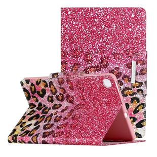 For Samsung Galaxy Tab S6 Lite / P610 Painted Pattern Horizontal Flip Leather Case with Holder(Leopard Powder Sand)