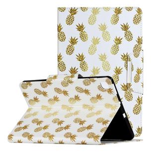 For Samsung Galaxy Tab S6 Lite / P610 Painted Pattern Horizontal Flip Leather Case with Holder(Pineapple)