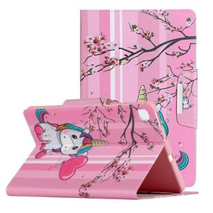 For Samsung Galaxy Tab S6 Lite / P610 Painted Pattern Horizontal Flip Leather Case with Holder(Sakura Unicorn)
