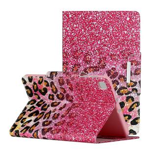 For Samsung Galaxy Tab A 8.4 (2020) / T307 Painted Pattern Horizontal Flip Leather Case with Holder(Leopard Powder Sand)