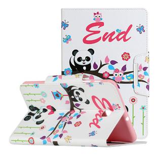For Samsung Galaxy Tab A 8.0 (2018) / T387 Painted Pattern Horizontal Flip Leather Case with Holder(Panda)