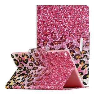 For Samsung Galaxy Tab A 10.1 (2019) / T510 / T515 Painted Pattern Horizontal Flip Leather Case with Holder(Leopard Powder Sand)