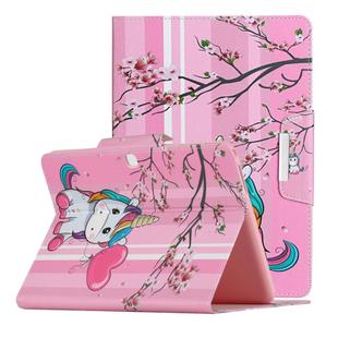 For Samsung Galaxy Tab 4 10.1 / T530 Painted Pattern Horizontal Flip Leather Case with Holder(Sakura Unicorn)